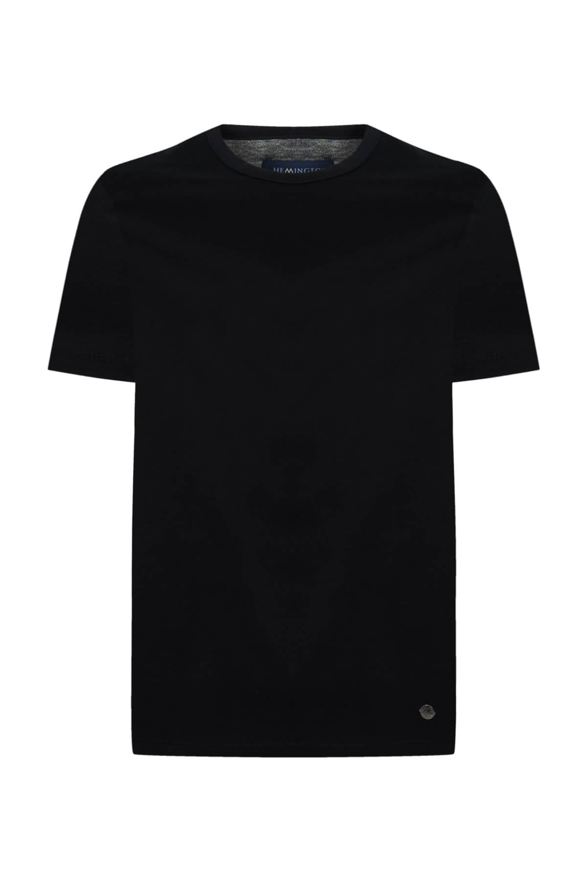 Bisiklet Yaka Siyah Basic T-Shirt