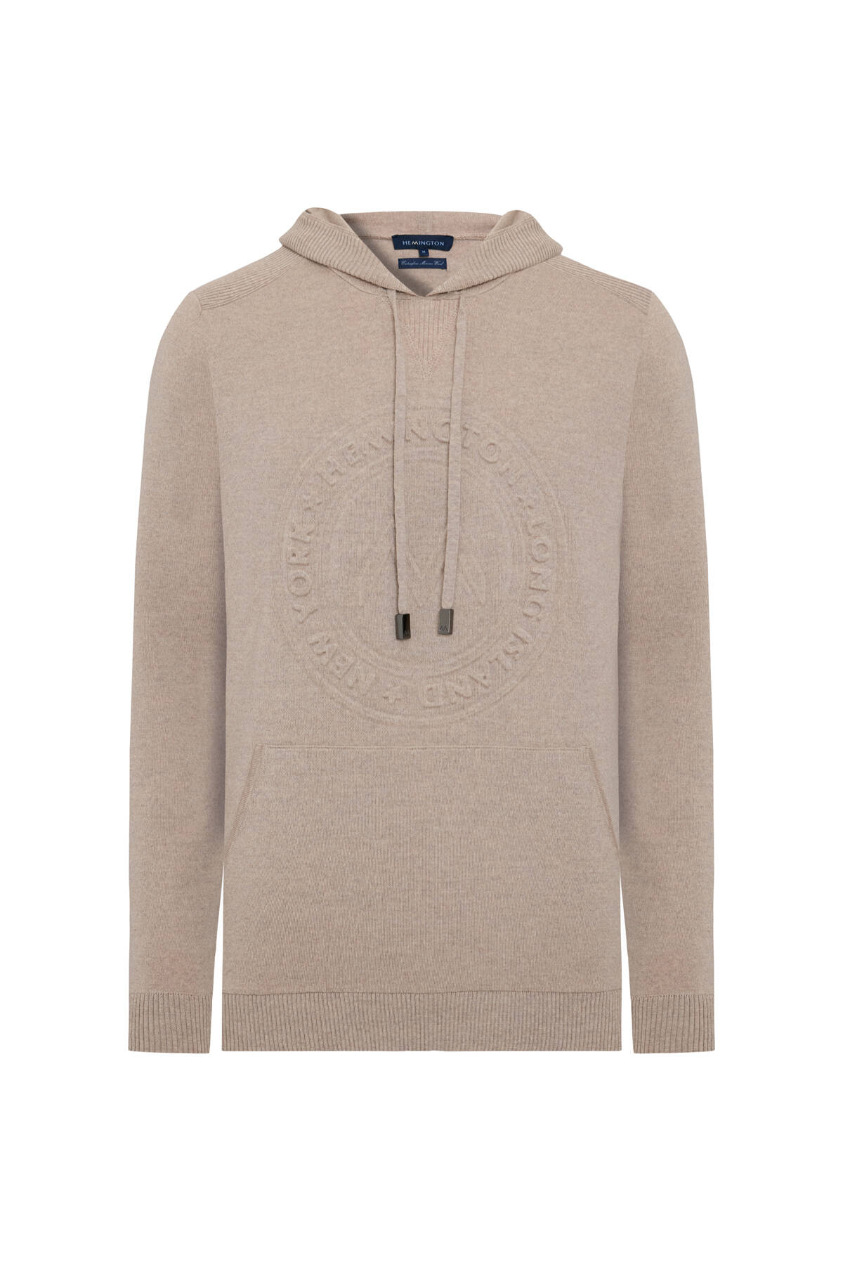 M Logolu Kapüşonlu Camel Hoodie