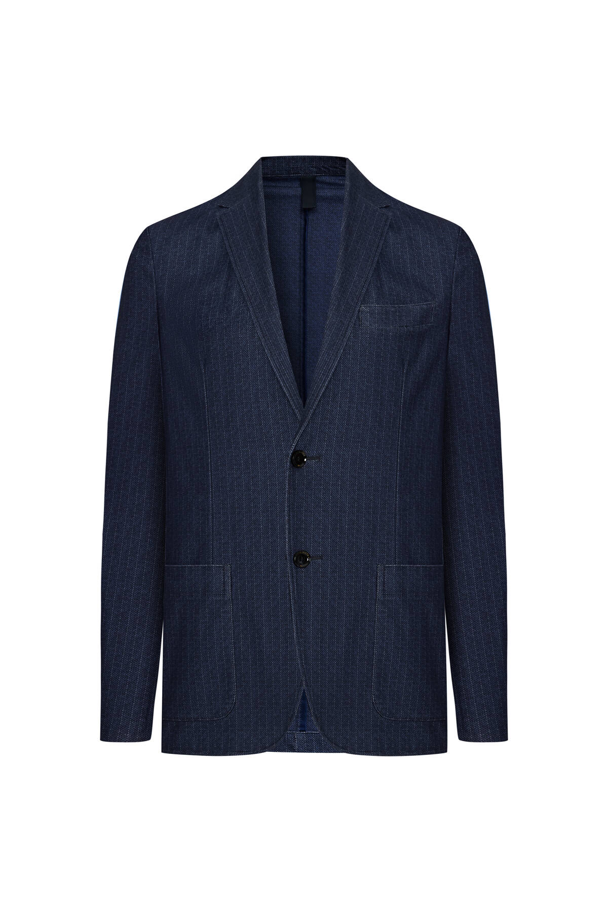 Saf Pamuk Lacivert Blazer Ceket